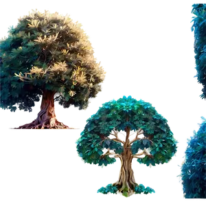 Mystical Fairy Trees PNG 05042024