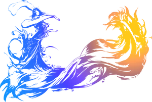 Mystical_ Firebird_and_ Wizard_ Silhouette