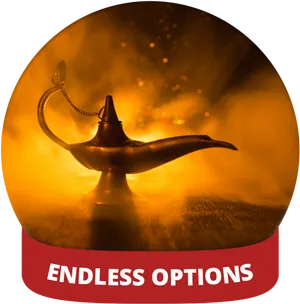 Mystical Genie Lamp Sparkles