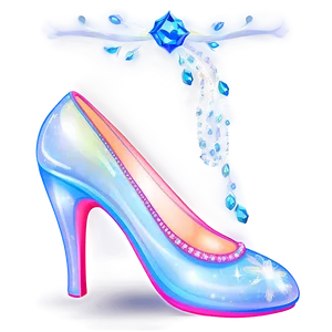 Mystical Glass Slipper Art PNG Wbr