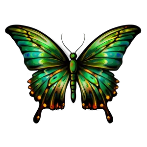Mystical Green Butterfly PNG 06202024 PNG