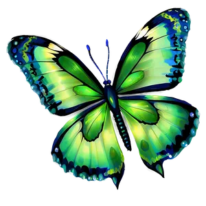 Mystical Green Butterfly PNG Cld36 PNG