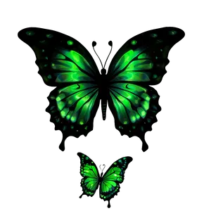 Mystical Green Butterfly PNG Jil PNG