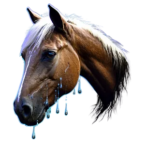 Mystical Horse Head Vision PNG 06122024