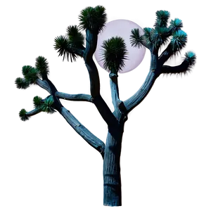 Mystical Joshua Tree At Night PNG 80
