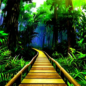 Mystical Jungle Path PNG Qwk81 PNG