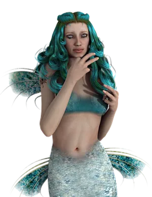 Mystical Mermaid Fantasy PNG image