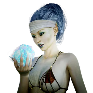 Mystical_ Mermaid_ Holding_ Crystal PNG image
