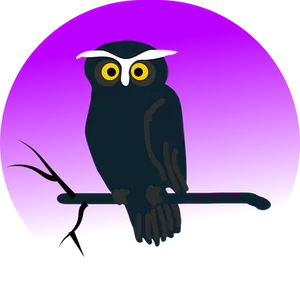 Mystical Night Owl PNG image