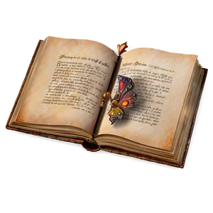 Mystical Open Book PNG Flc37