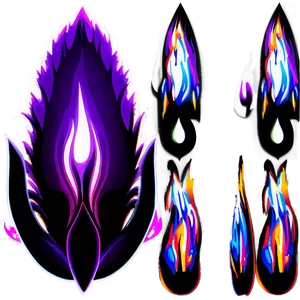 Mystical Purple Flames Png 06252024 PNG image