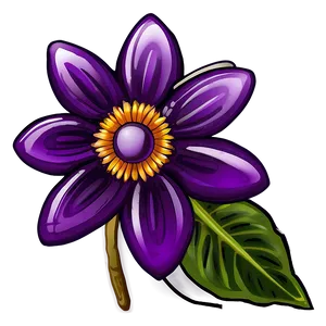 Mystical Purple Flower PNG 56