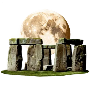 Mystical Stonehenge Under Full Moon PNG 06252024 PNG