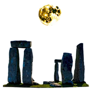 Mystical Stonehenge Under Full Moon Png 88 PNG image