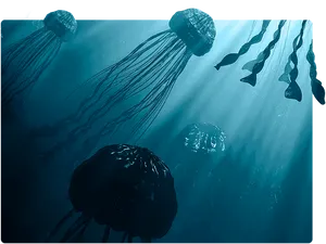Mystical_ Underwater_ Jellyfish_ Scene.jpg PNG image
