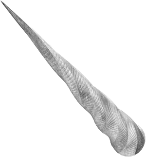 Mystical Unicorn Horn Blackand White PNG image