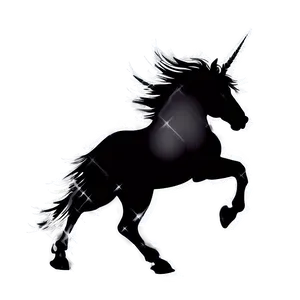 Mystical Unicorn Silhouette Png 05212024 PNG image