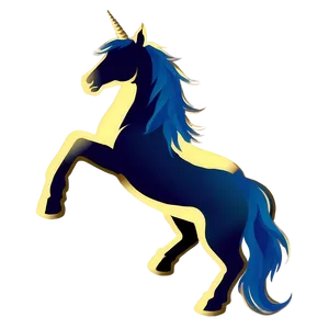 Mystical Unicorn Silhouette Png 06282024 PNG image