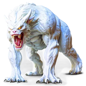 Mystical White Monster Beast PNG 06212024 PNG