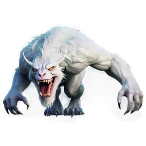 Mystical White Monster Beast PNG 88 PNG
