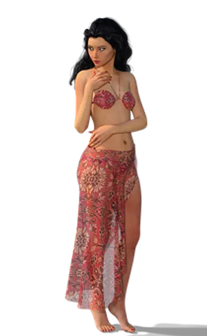 Mystical_ Woman_in_ Red_ Skirt