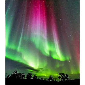 Mystifying Aurora Over Landscapes PNG 54 PNG