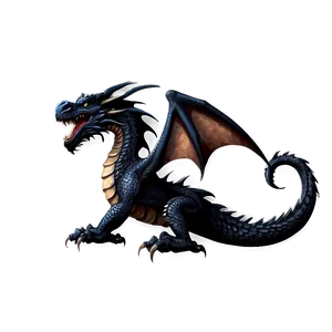 Mythical Black Dragon Png 13 PNG image