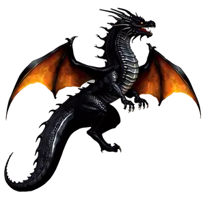 Mythical Black Dragon Png 28 PNG image