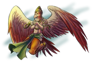 Mythical Garuda Illustration PNG image