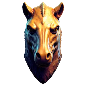 Mythical Horse Head Emblem PNG Cty