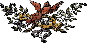 Mythical Phoenix Rising From Ashes