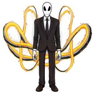 Mythical Slender Man Drawing PNG 33