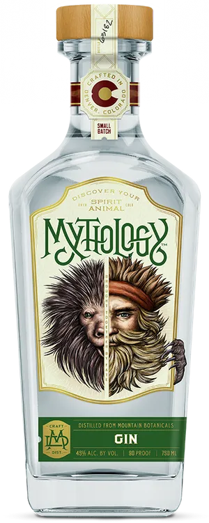 Mythology Gin Bottle Artwork PNG image