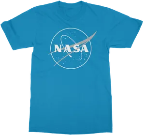 N A S A Logo Blue T Shirt PNG