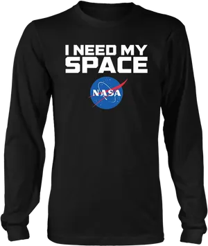 N A S A Space Themed Long Sleeve Shirt PNG image