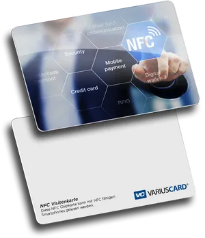 N F C Technology Business Card Mockup PNG image