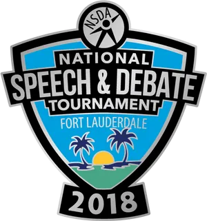 N S D A Speech Debate Tournament2018 Logo PNG image