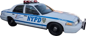 N Y P D Police Car Side View PNG