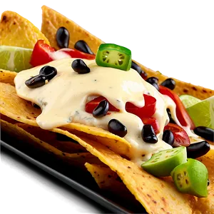 Nachos With Aioli Drizzle PNG Jso97 PNG