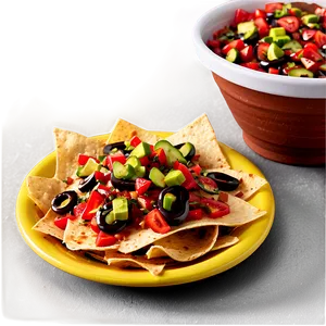 Nachos With Balsamic Glaze PNG Mcy92