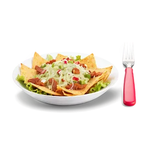 Nachos With Caesar Salad Topping PNG 06122024 PNG