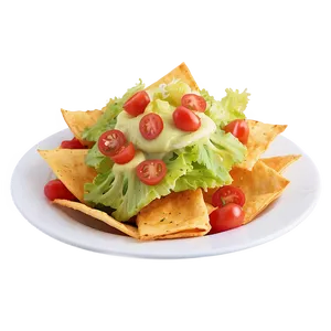 Nachos With Caesar Salad Topping PNG Iwc72 PNG