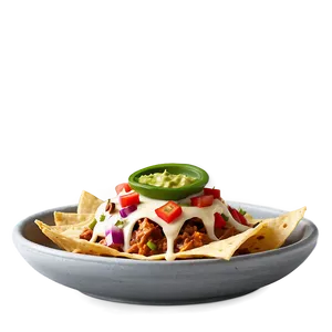 Nachos With Chipotle Cream PNG 1
