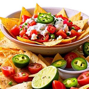 Nachos With Fresh Pico De Gallo Png 06122024 PNG image