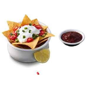 Nachos With Sour Cream PNG 06122024