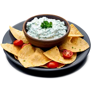 Nachos With Tzatziki Sauce PNG 06122024