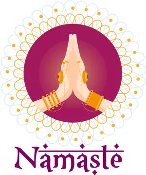 Namaste Greeting Graphic PNG image