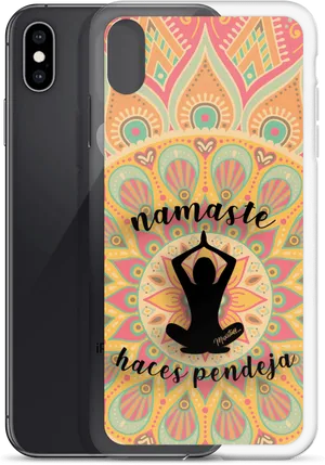 Namaste Phone Case Design PNG image