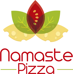 Namaste Pizza Logo Design PNG image