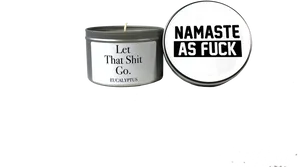 Namaste Themed Candleand Badge PNG image